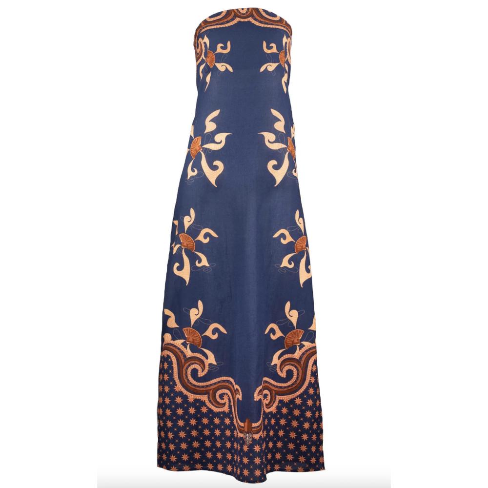 NEW ANNA CATE lyla maxi dress in navy/camel